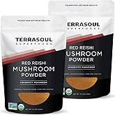 Terrasoul Superfoods Organic Reishi Mushroom Powder (4:1 Extract), 11 Oz (2 Pack) - Immune Boosting | Coffee Enhancer | Deeper Sleep