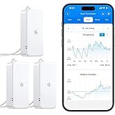 GoveeLife 262ft Bluetooth Hygrometer Thermometer 3 Pack H5110, Mini Humidity Temperature Sensor with Remote App Notifications, 2-Year Free Data Storage Export, for Bedroom, Wine Cellar, Basements