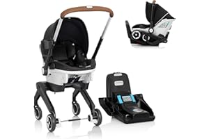 Evenflo Gold Shyft DualRide with Carryall Storage Infant Car Seat and Stroller Combo (Onyx Black)