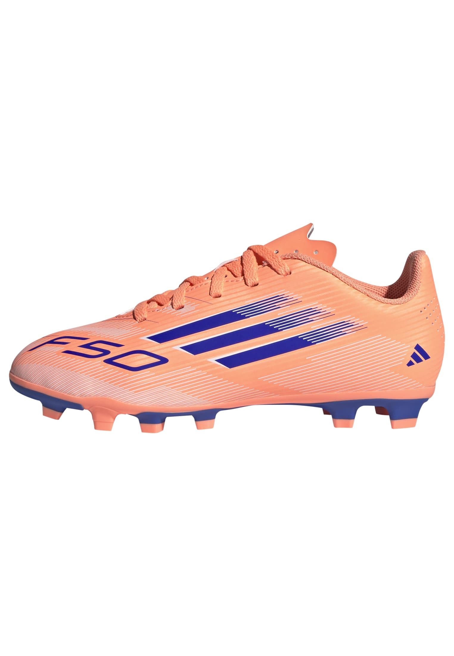 adidas Unisex-Kids F50 Club Firm Ground/Multi Ground, Beam Orange/Lucid Blue/White, 12 Image