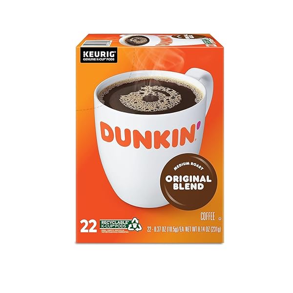 DUNKIN’ ORIGINAL BLEND MEDIUM ROAST COFFEE, 22 KEURIG K-CUP PODS