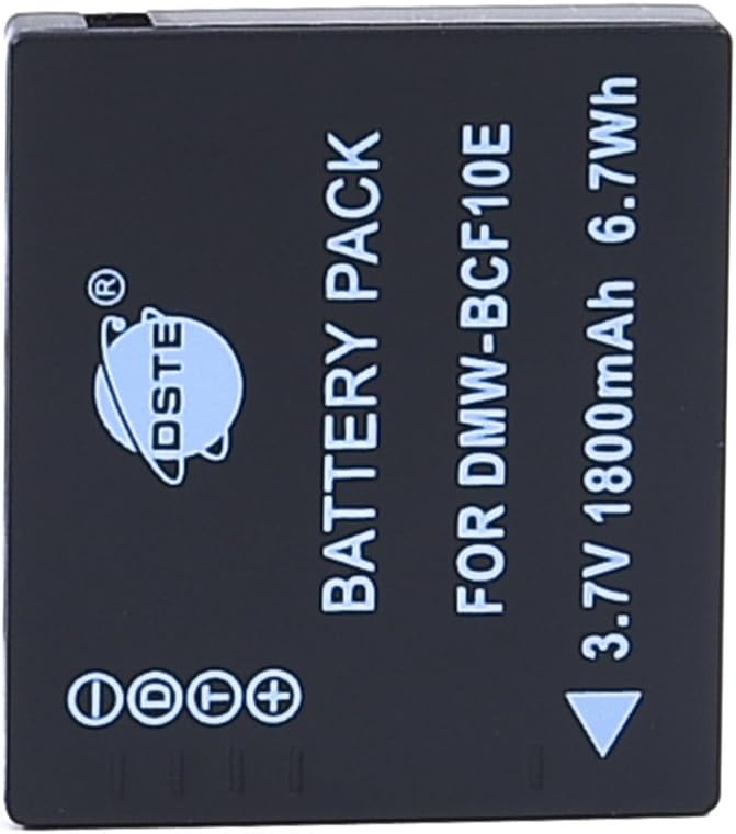 DSTE 2x DMW-BCF10E Rechargeable Li-ion Battery Compatible for Panasonic Lumix DMC-F2 DMC-F3 DMC-FH20 DMC-FH22 DMC-FH3 DMC-FT1 DMC-FT3 DMC-FS6 DMC-FS4 Camera as Panasonic DMW-BCF10PP CGA-S/106B - Image 3