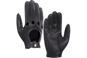 Harssidanzar Mens Deerskin Leather Driving Gloves Motorcycle Gloves for Men Unlined