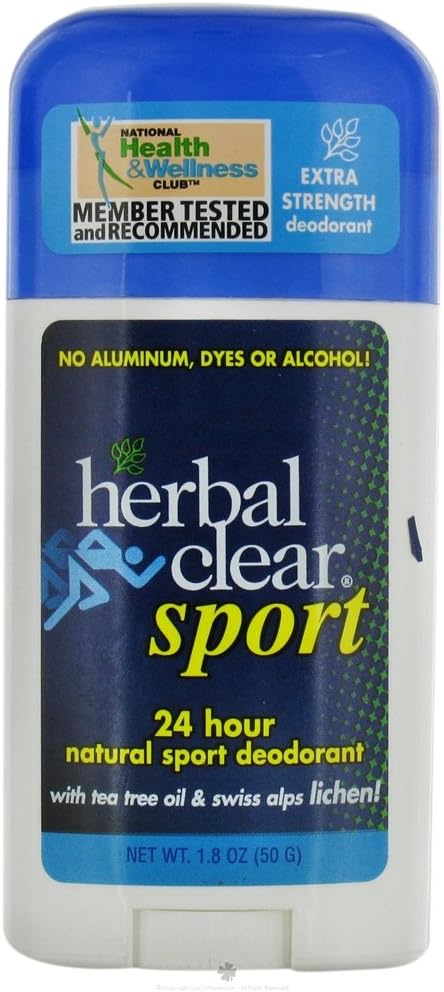 Sport Deodorant Stick with Tea Tree Oil & Swiss Alps Lichen, 1.8 oz (50 g) (6 Pack)