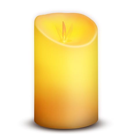 Novelty Place Flickering LED Candles, Lifelike Swinging Flame Battery Powered Realistic Flameless LED Candle - Warm White