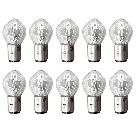 AISEN 10x Glühlampe Birnen Lampe B35 BA20D 12V 35 / 35W für Motorradroller Roller Motorrad ATV Zweirad