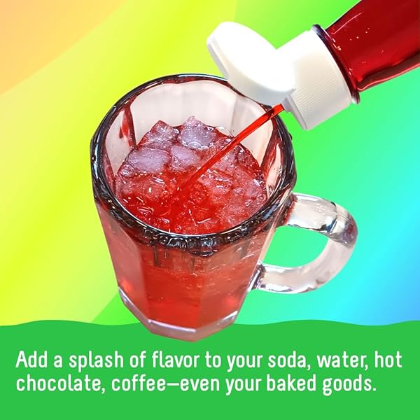 TIME FOR TREATS 3-PACK SUGAR FREE CHERRY, BLUE RASPBERRY, WATERMELON SYRUP 16.9 FLUID OUNCE PER BOTTLE FOR SNOW CONES, HOMEMADE SODAS, COCKTAILS, COFFEE, BAKING AND MORE