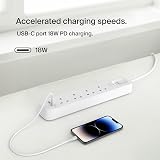 Belkin 4-Outlet Surge Protector with USB-C PD and USB-A Ports, 2M Cord view 3