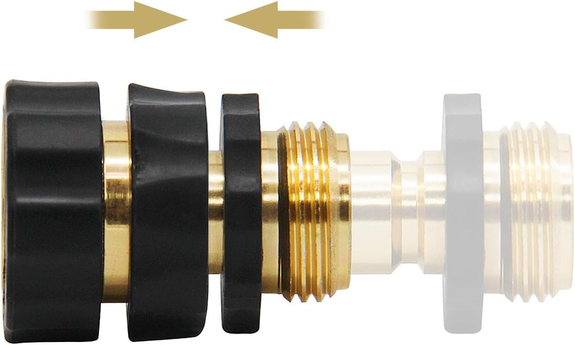 Lifynste 3/4 Inch Garden Hose Quick Connector Fittings, Brass Easy Connector Fitting, Male and Female Set, 4 Sets : Garden & Outdoor