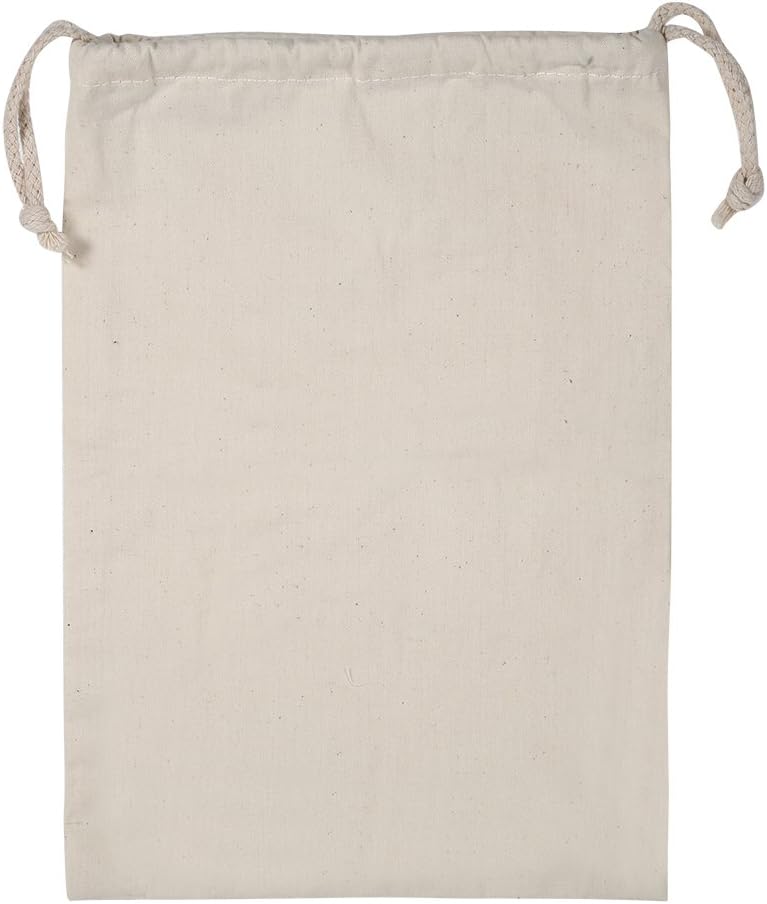 Pack of 2 Bags with Cord in, Bag of Cotton Fabric For Bags from Storage Bag in Cotton Normal For Domestic Use 22 * 28cm