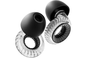 Concert Ear Plugs, Yawsoy High Fidelity Noise Cancelling Ear Plugs, Reusable Ear Plugs for Musicians, Raves, Focus and Sleep, 20dB Noise Reduction & Hearing Protection, 6 Pair Ear Tips in S/M/L(Clear)