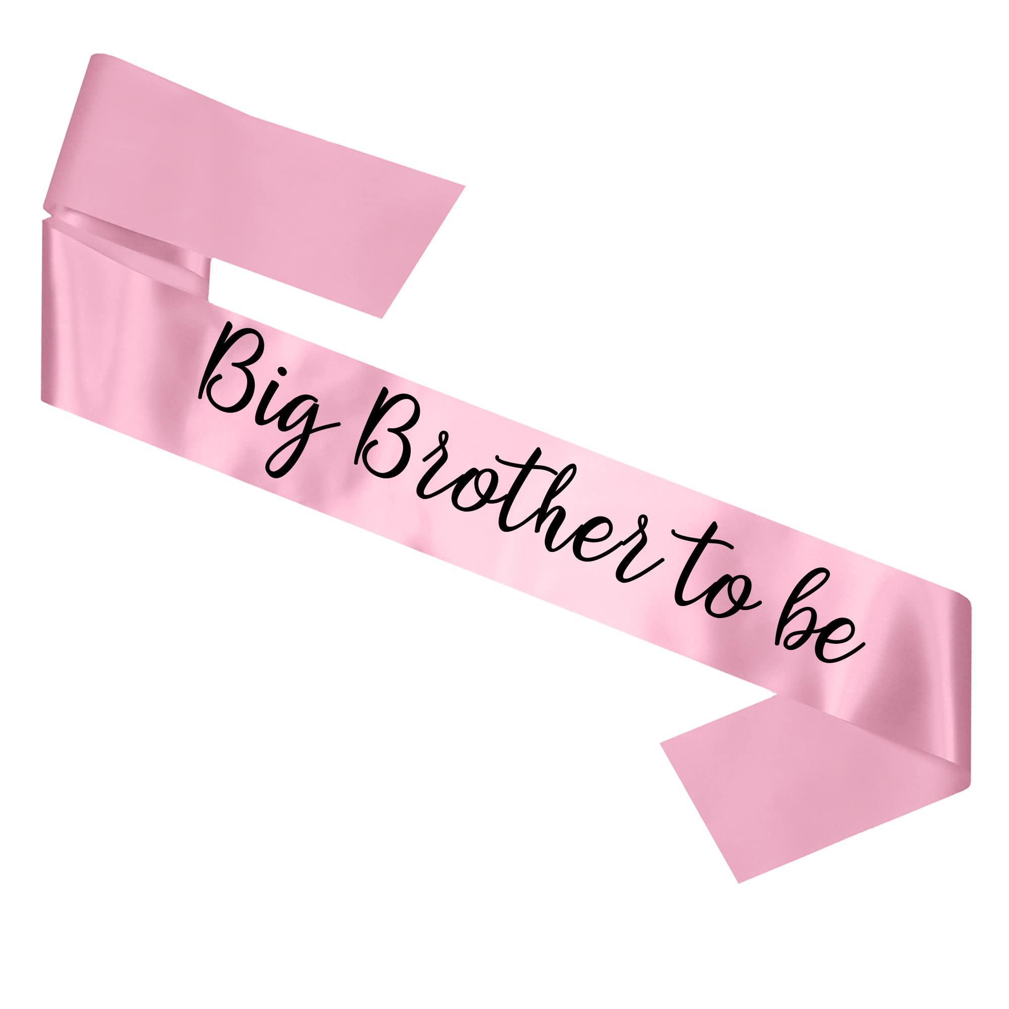 Big Brother to Be - Sister to Be Sash | Baby Blue & Pink | Older Sibling | New Baby | Baby Shower | Gender Reveal | Pregnancy Announcement (Brother to Be - Pink)
