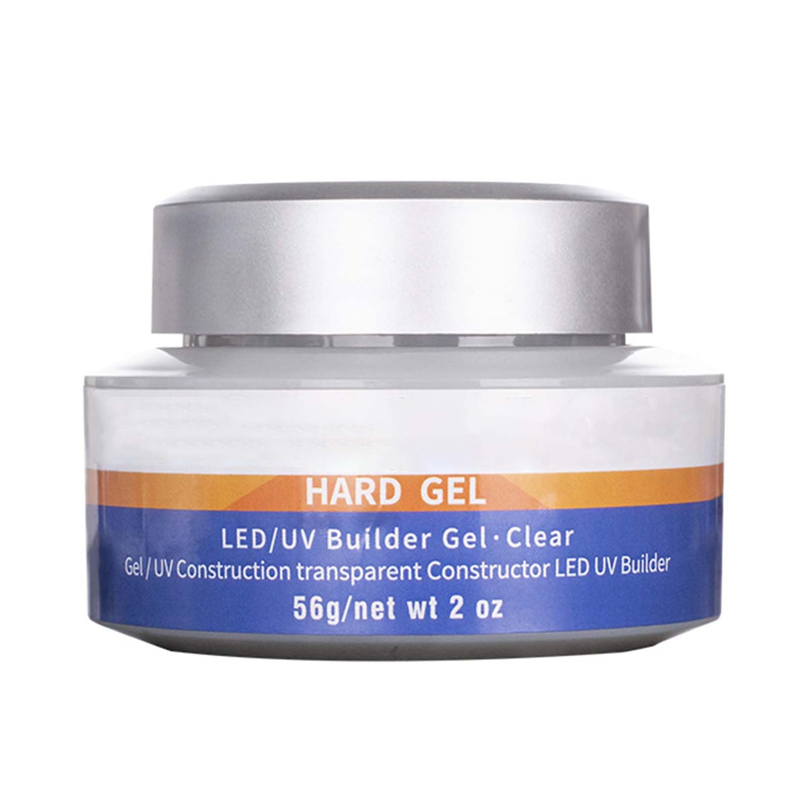 Clear Builder Nail Gel - Builder Gel for Nails UV/LED Nai/l Base - Hard Ge/l for Nails Strengthener Na/ils Extension N/ail Art - Use with Nail Forms Solid Builde/r G/el DIY Manicure