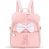 Cozystep Girls Initial Bowknot Cute Mini Backpack for Toddler Personalized Trendy Stuff Gift for Teen Little Girl Kids