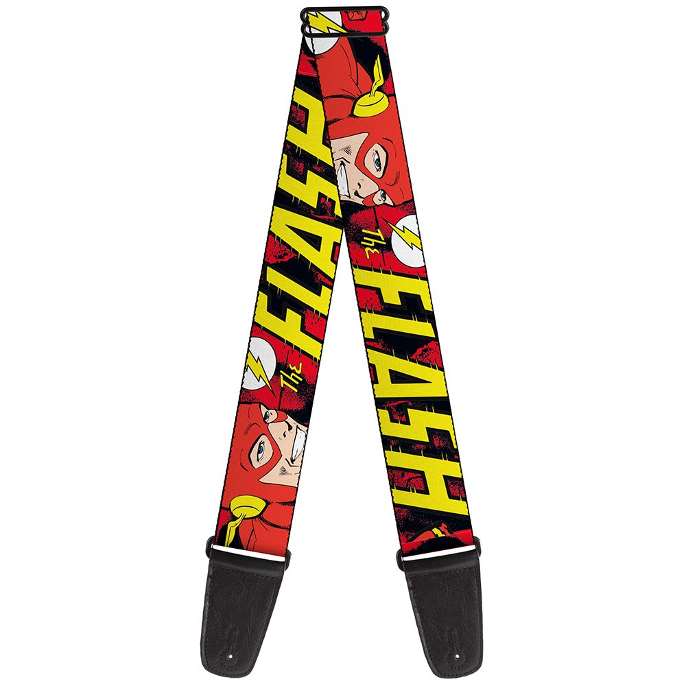 DC Comics Guitar Strap, The Flash In Action, 2 Inches Wide