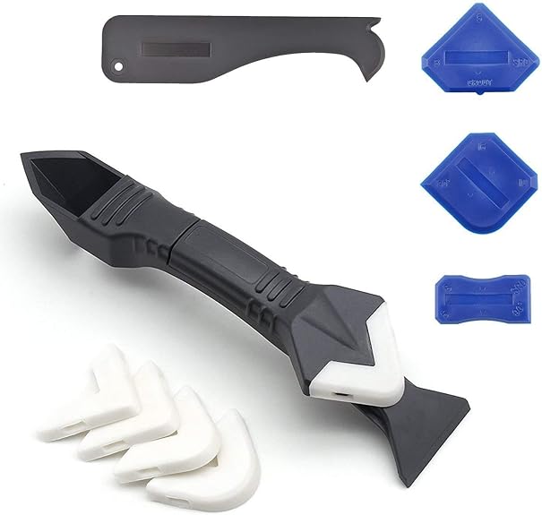 3 en 1 herramientas de calafateo de silicona para cocina, baño, pared