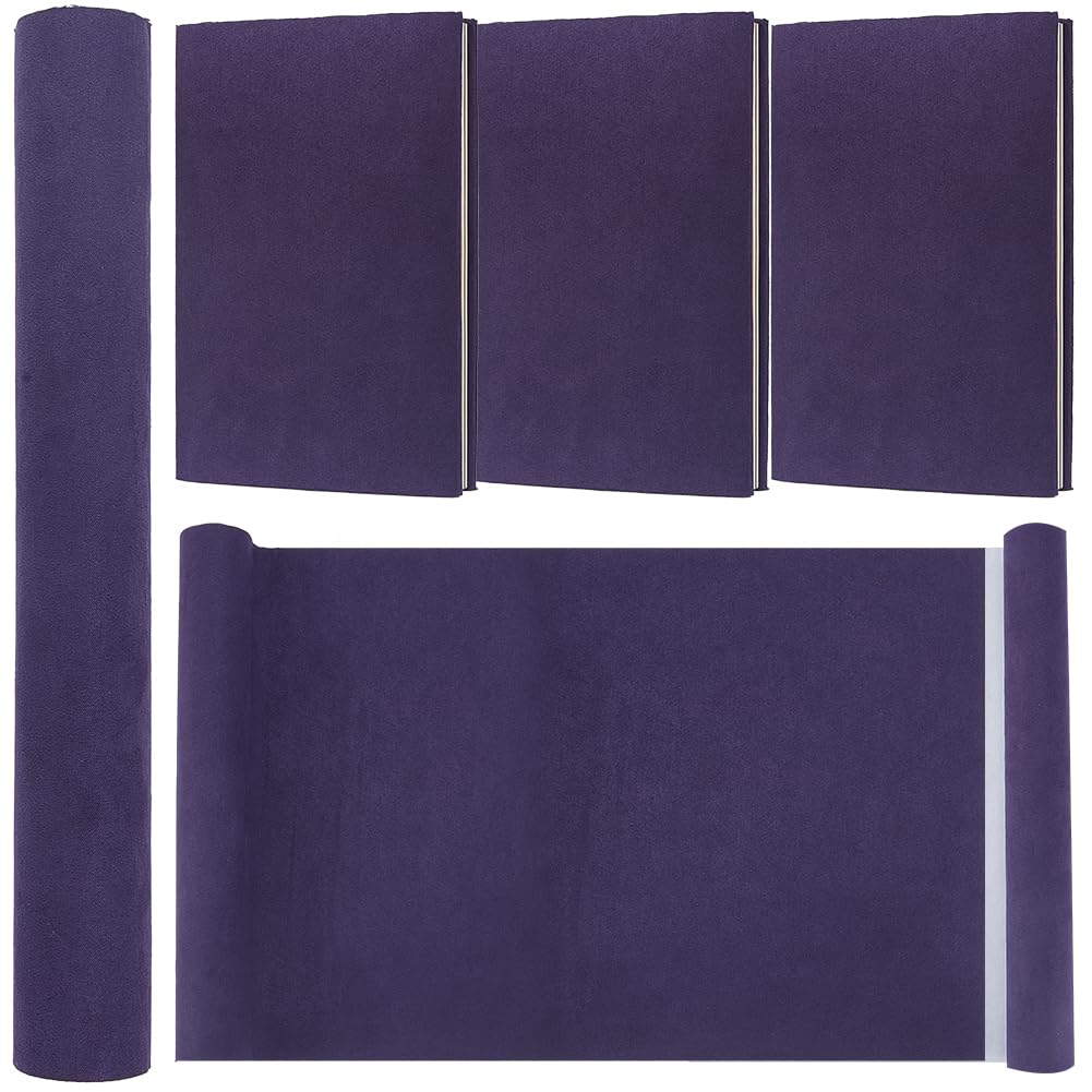 CRASPIRE 130 x 30cm Suede Book Cloth Indigo for Book Binding A4-A8 Fabric Surface Paper Backed Bookcover Books Album Scrapbooking Archival DIY Covering Protector Bookcloth Bookbinding Supplies