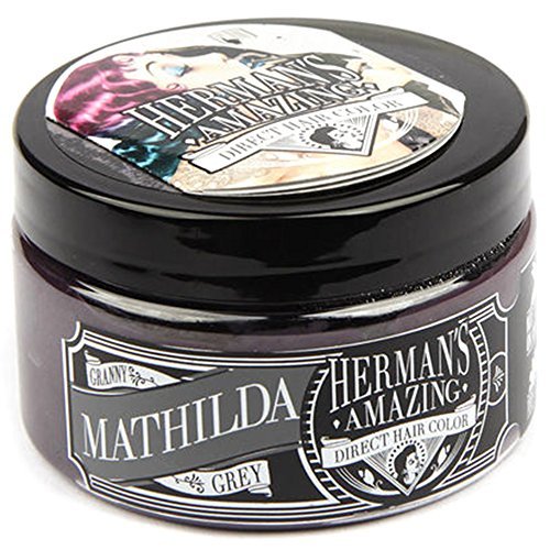 Herman's Amazing Vegan Semi-Permanent Direct Hair Color Dye (4oz) Mathilda Granny Grey