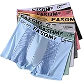 Anomocia Men's Mesh Ice Silk Underwear Box Briefs Breathable Ultra-thin Underwear Trunks Underpanties Multipacks(4-6)