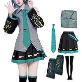RS STUDIO Womens Anime Cosplay Costume Outfit Top Skirt Full Set High School Dress Uniform Halloween