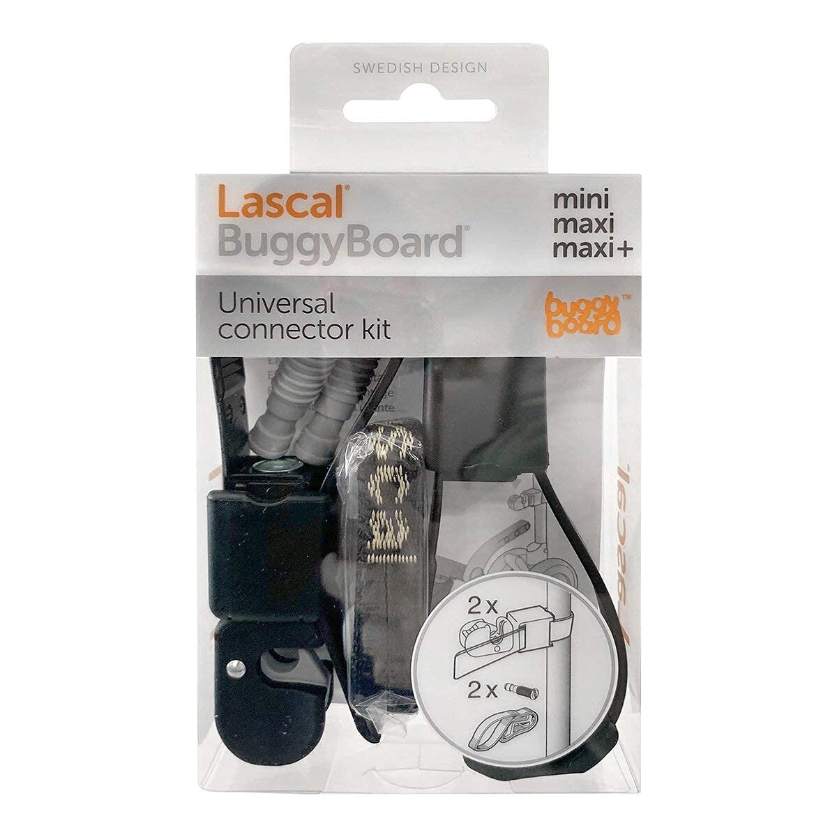 Lascal 19211 Universal Coupling BuggyBoard, Black [screw color - gray]