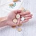 KISSITTY 50pcs Natural Unfinished Flat Round Wood Coin Beads DIY Family Birthday Board Tags Making Wooden Circle Discs About 1