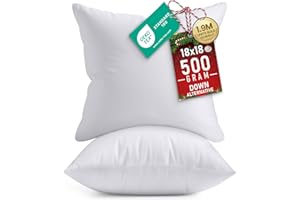 Utopia Bedding Throw Pillows Insert (Pack of 2, White) - 18 x 18 Inches Bed and Couch Pillows - Indoor Decorative Pillow