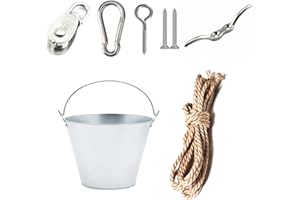 kizihaus ﻿Treehouse Bucket Kit with Pulley and Rope for Kids, Treehouse Accessories | Decor | Playground | Outdoor | Fort Building Kit