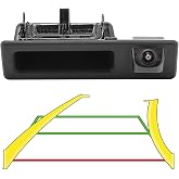 GreenYi AHD 1080P Dynamic Trajectory Trunk Handle Backup Camera, for BMW 3 5 Serise X1 X3 X4 X5 F10 F11 F25 F30 F31 E60 E61 E70 E71 E72 E82 E84 E88 E90 E91 E92 E93 2011-2015, Reverse Rear View Cam