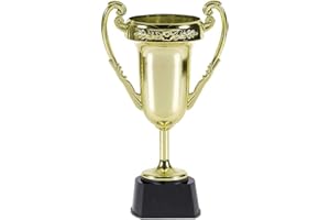 AMSCAN Gold-Plated Jumbo Trophy Cup Favors - 5" x 9" (1 Count) - Stunning Plastic Awards - Perfect for Celebrating Victories, Competitions, and Events