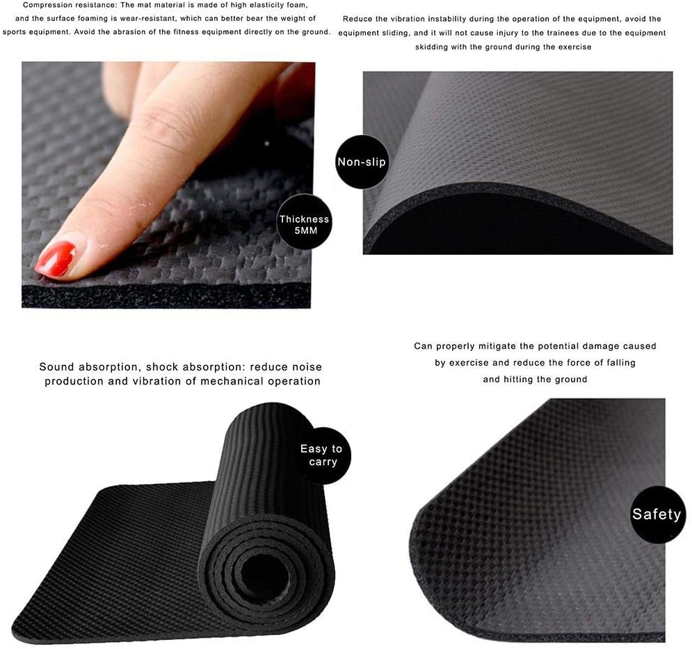 niyin204 Fitness Equipment Mat Multifunctional Wear-resistant Treadmill Mat High Density Treadmill Exercise Bike Equipment Mat For Floors And Carpet Protection sweetie