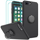 LeYi for Compatible with iPhone 8 Plus Case, iPhone 7 Plus Case, iPhone 6s Plus Liquid Silicone Gel Rubber Case with 2 PCS Gl