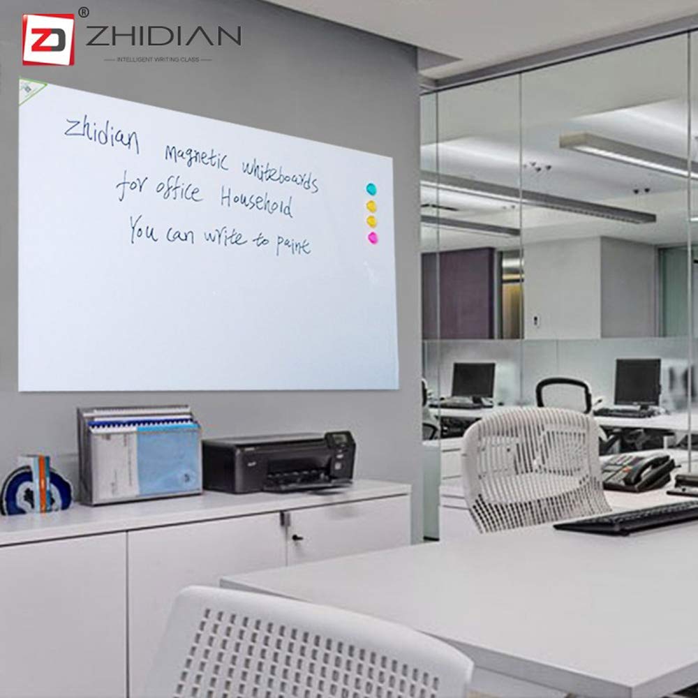 Large Dry Erase Whiteboard Roll Magnetic Receptive Surface, Non-Adhesive Backing 60 x 36 inches / 0.5mm Thickness for Wall, Removable Whiteboard for School Classroom/Office/Home