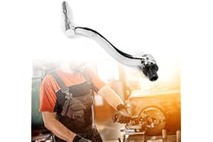 KONKENIE 9 Teeth Elevating Lifting Knee Crank Milling Machine for Bridgeport Portable Stainless Steel Handle Mill Parts Swivel Handle with Clutch for All Kinds of Milling Machines Silver & Black