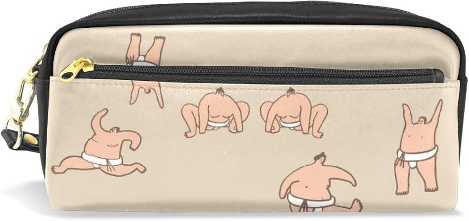 Amazon Chovy ペンケース 大容量 おしゃれ かわいい 高校生 筆箱 女の子 中学生 男の子 ふでばこ 筆入 軽量 Pu レザー 革 相撲 和風 和柄 かわいい シンプル おもしろ 文房具 ペンポーチ 化粧ポーチ ポーチ 多機能 プレゼント対応 ペンケース