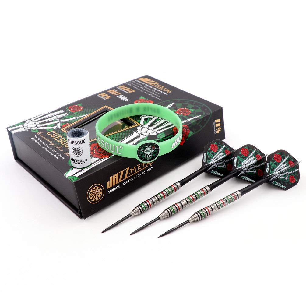 CUESOUL JAZZ-METAL 23g Steel Tip 90% Tungsten Dart Set with Integrated ROST Flights