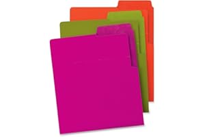 Smead Organized UP Heavyweight File Folder, Dual Tabs, Letter Size, Assorted Colors, 6 Per Pack (75406)