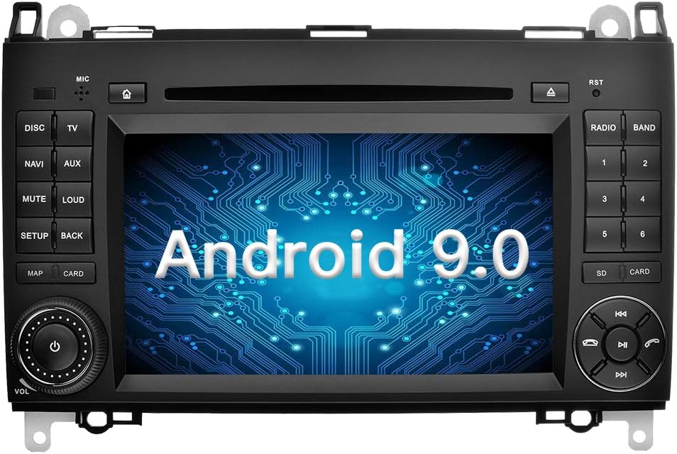 Ohok Android 9.0 Head Unit for Mercedes-Benz Octa Core 4G+32G Fastboot Sat Nav DVD Player 7 Inch Touch Screen 2 Din GPS Radio Support Bluetooth,WIFI,DAB+,Phone Mirror,Subwoofer,OBD2,USB/SD,SWC,AUX