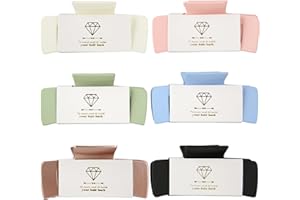 LOANZEG Hair Clips square Claw 6 Pieces Large Matte Bridesmaid Hair caw Clips Teen Girls Cute Hair Clips for Thick Hair Accessories Non Slip Bridesmaid Proposal Party Favors for Women Girls Gifts (Rose Gold)