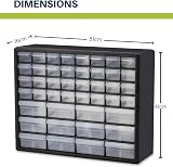 Akro-Mils 10144 44-Drawer Plastic Cabinet, Yellow, 50.8 cm W x 16 cm D x 40.6 view 2