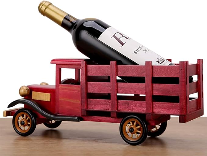 Retro Wooden Wine Bottle Holder Wood Wine Rack 37cm Length