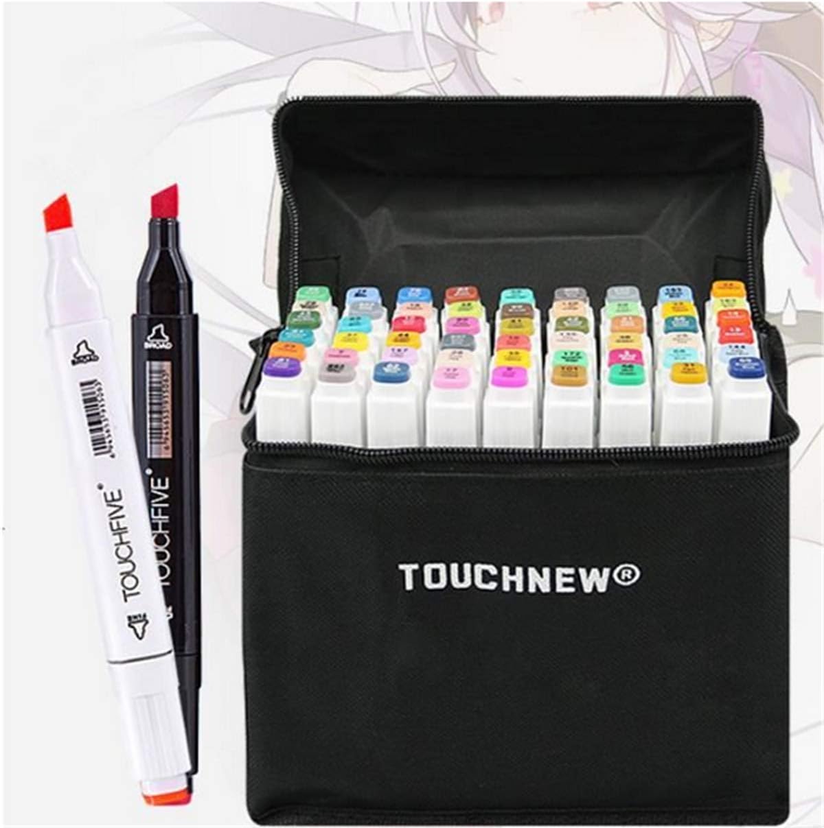 Marbeine Marker Alcohol-Based Twin Tip 1mm-6mm for Animation Pack of 80 Colours white