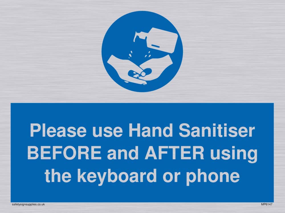 Please use Hand Sanitiser BEFORE and AFTER using the keyboard or phone
