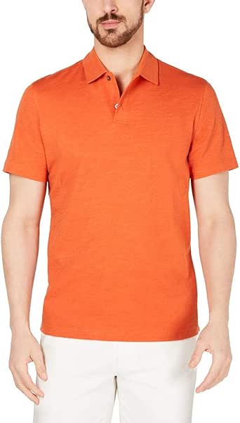 Tasso Elba Mens Cotton Slub Polo Shirt at Amazon Menâs Clothing store