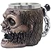 Evil Undead Zombie Head Beer Mug, Stein, Beverage Tankard or Coffee Cup with Stainless Steel Insert for Spooky Graveyard Halloween Party Decorations and Gothic Bar Decor Gifts for Men