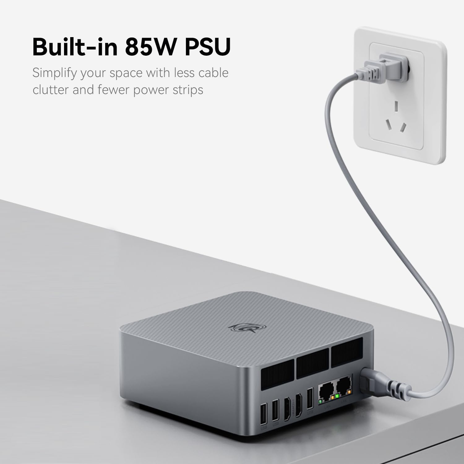 Beelink EQR6 Mini PC AMD Ryzen 5 6600H(Up to 4.5GHz), 32GB DDR5 RAM 500GB PCIE4.0 SSD Dual LAN Mini PC, AMD Radeon 660M, Dual HDMI/ WiFi6/ BT5.2/ Home/Office/Build-in Power Supply Mini Computer