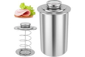 Abizarch Stainless Steel Ham Maker,1.5L Large Capacity Deli Meat Press Cooker for Making Healthy Homemade Meat with Thermomet