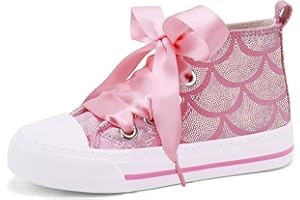 Toandon Kids Adorable Fashion High Top Casual Canvas Sneakers