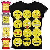 Jolly Rascals Girls Short Sleeved Emoji T-Shirt