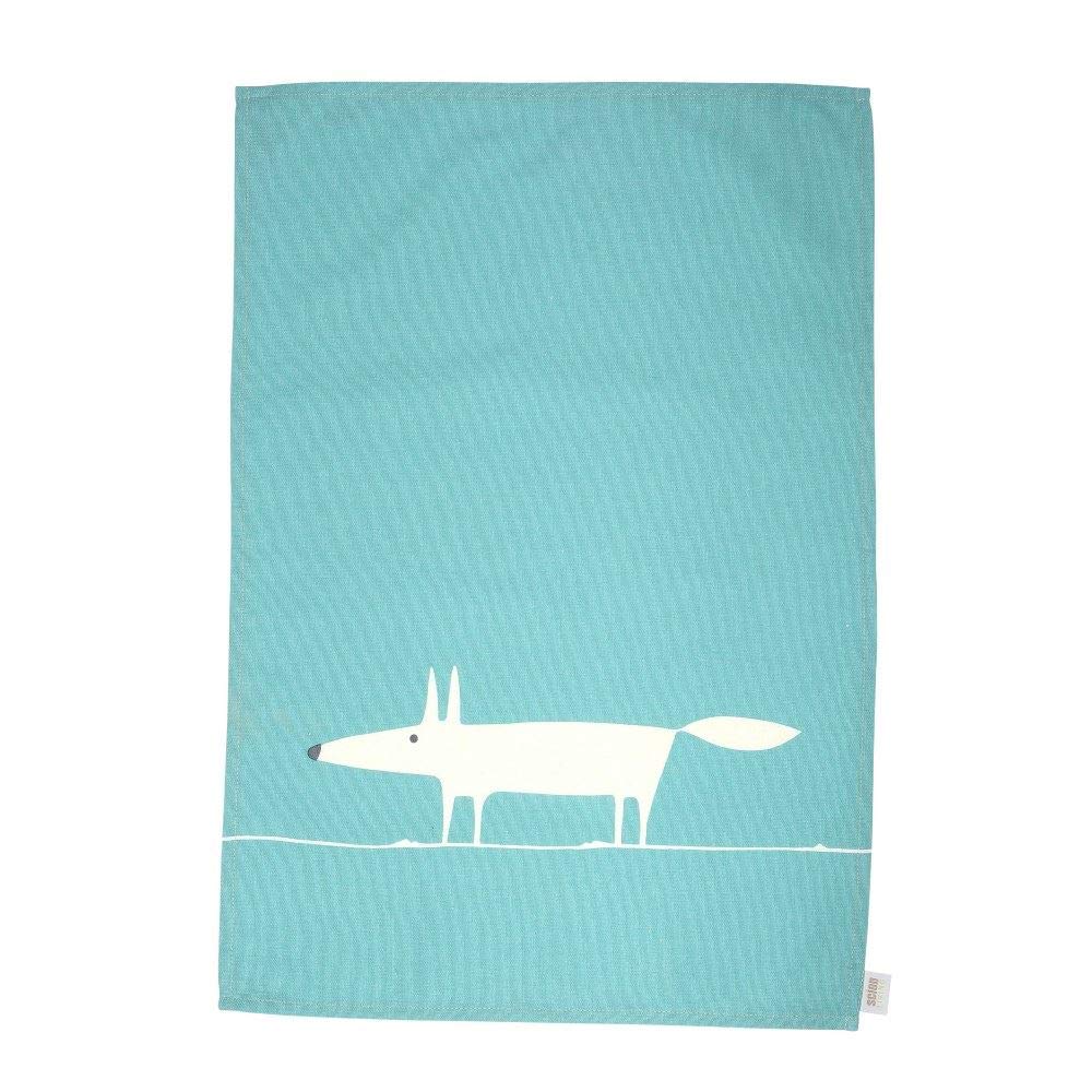 Scion by Dexam Mr Fox Set of 2 Tea Towels - Teal